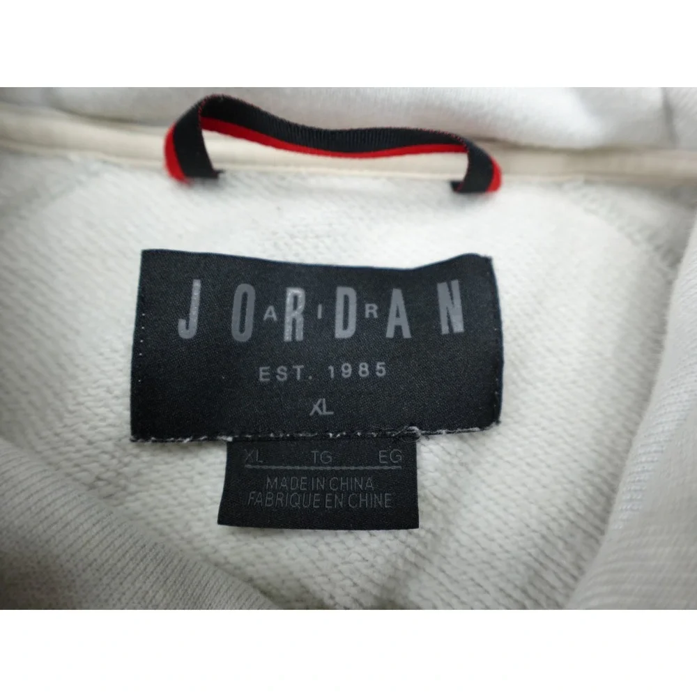 Jordan Flight Fleece Hoodie Mens Large Cream‎ Jumpman Pullover Sweatshirt